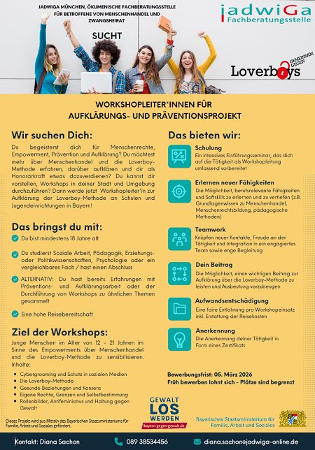 Plakat mit den Ausschreibungsdaten